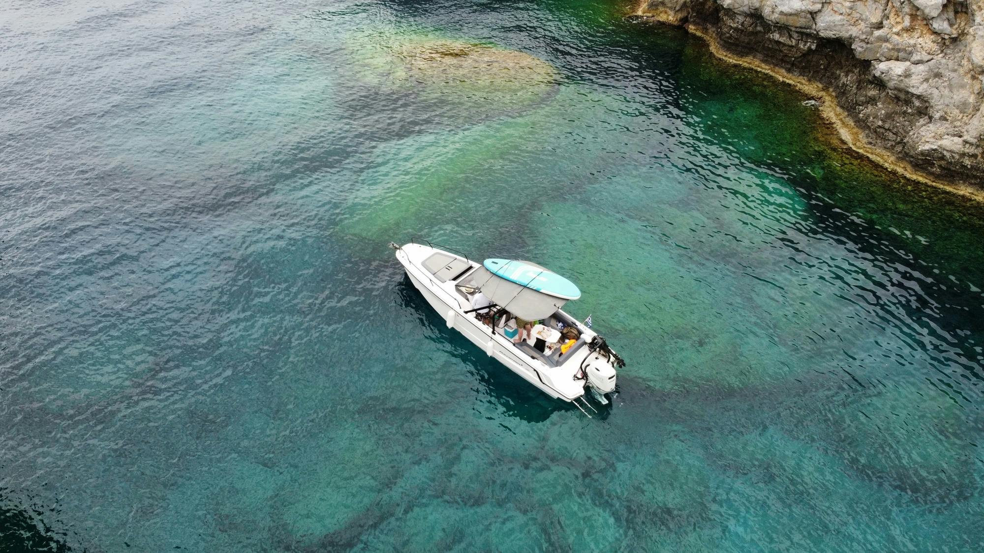 Passeio privado de barco de 3 horas à Lagoa Azul a partir de Lindos