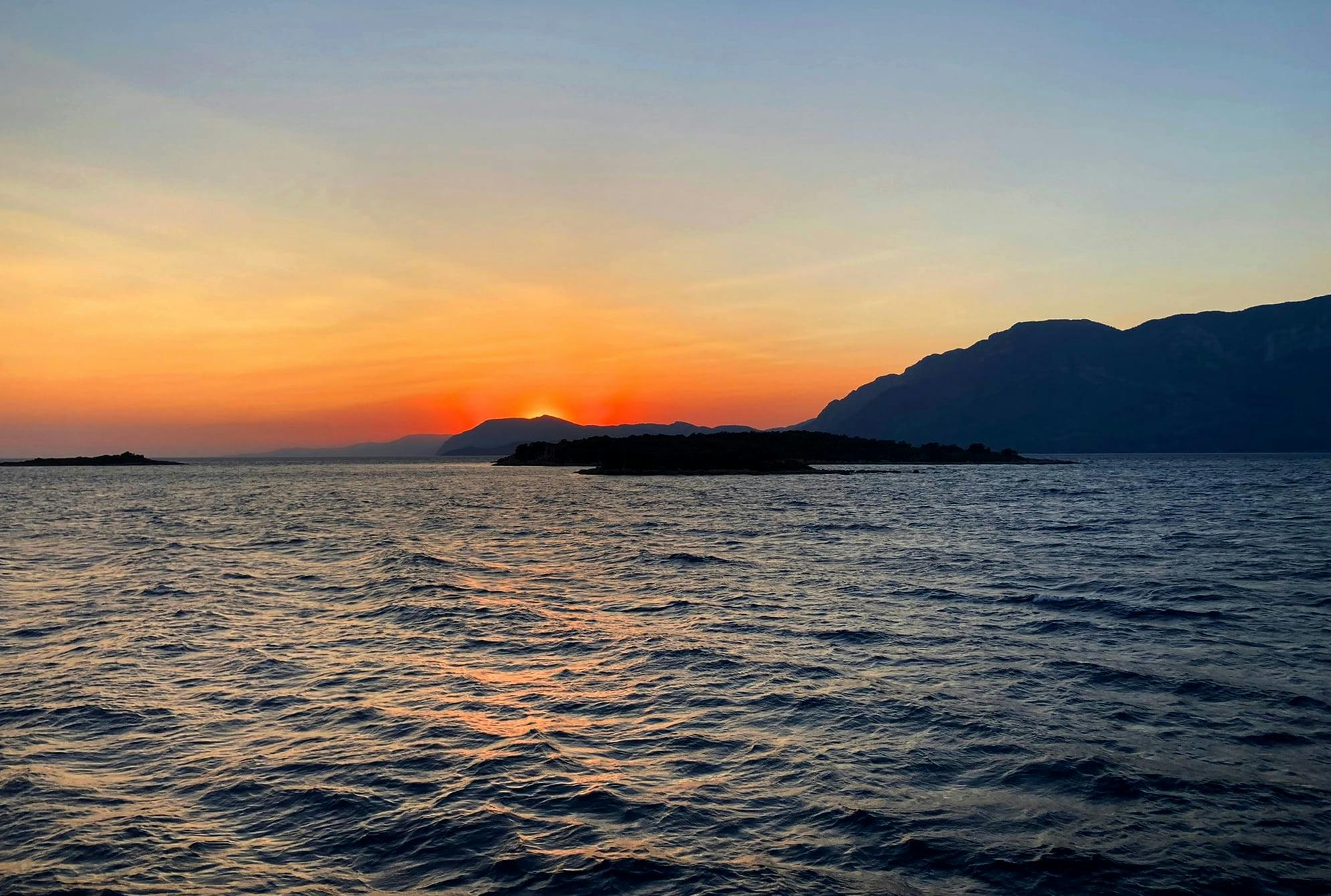 Yellow submarine sunset experience with Greek meze