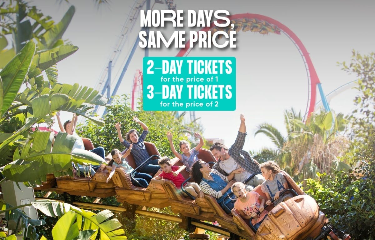 Bilhetes para o Parque PortAventura e Ferrari Land para 1, 2 e 3 dias