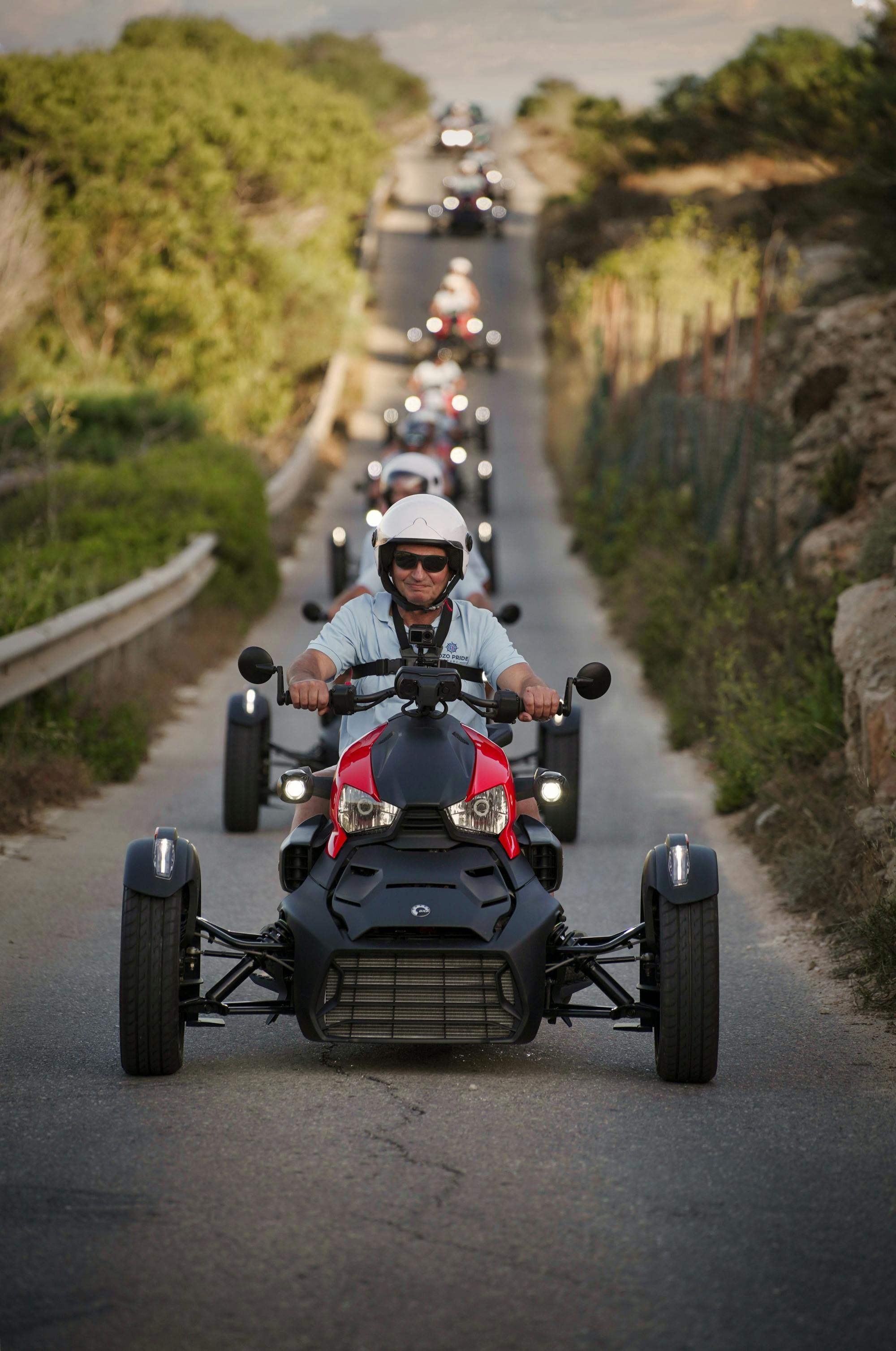 Three-wheeled motorbike sunset tour in Gozo