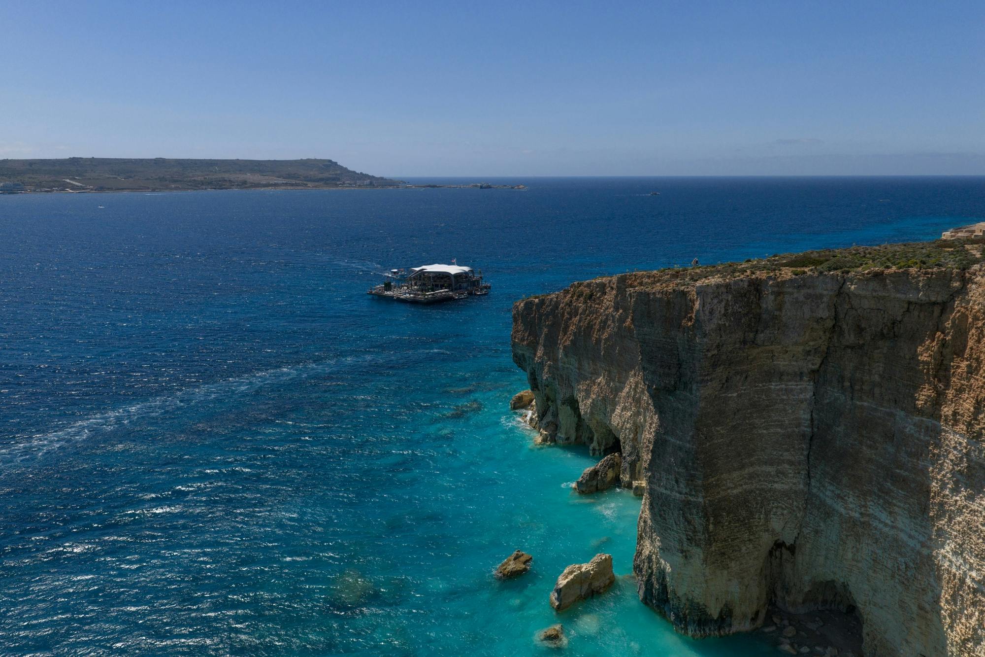 Day ticket to Noma Island floating beach club in Malta