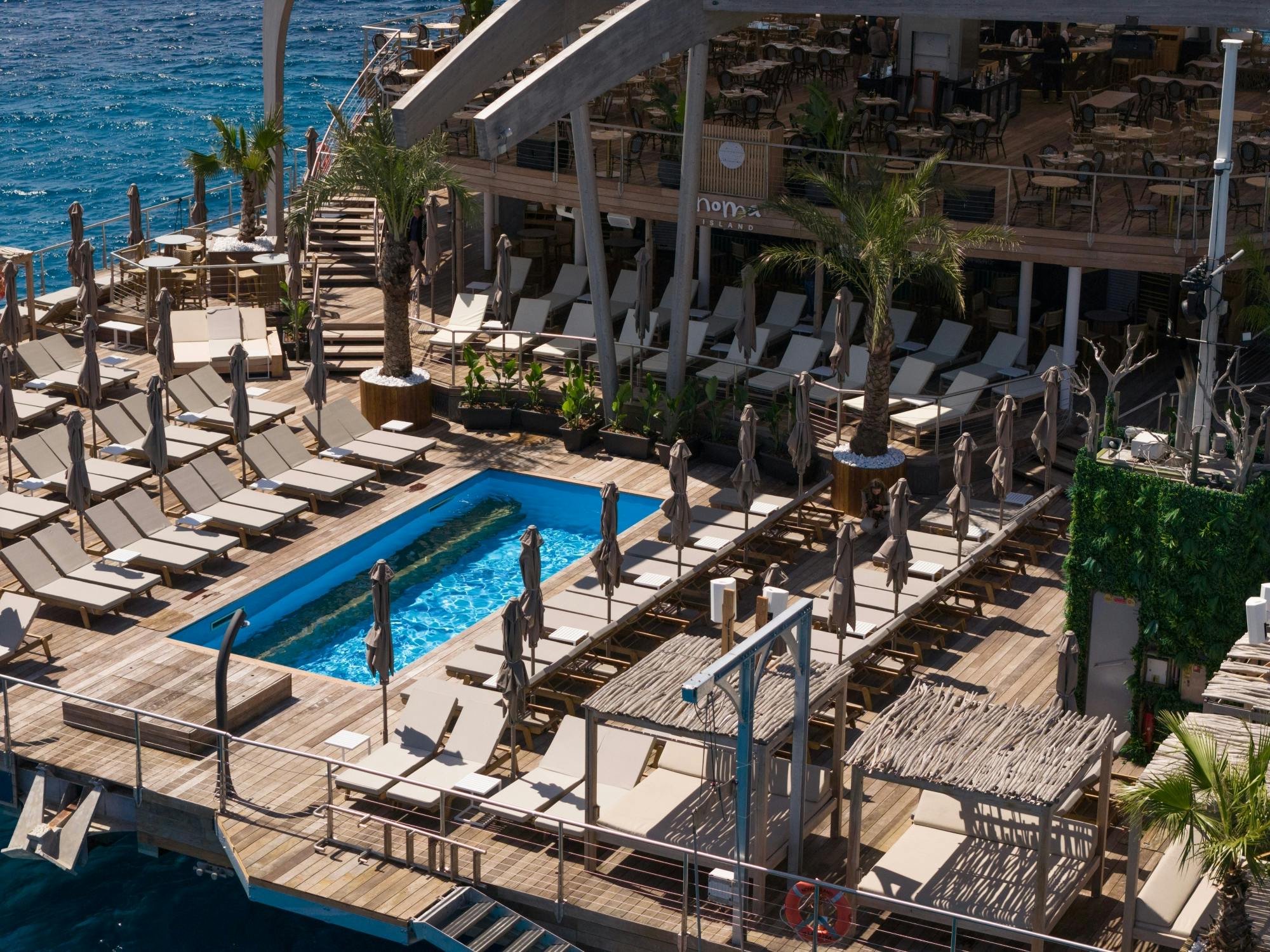 Day ticket to Noma Island floating beach club in Malta