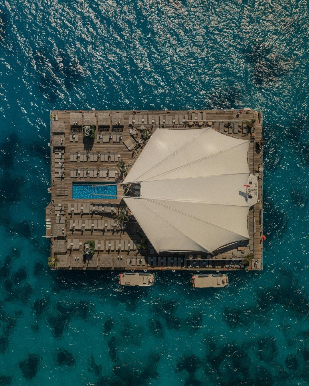 Day ticket to Noma Island floating beach club in Malta