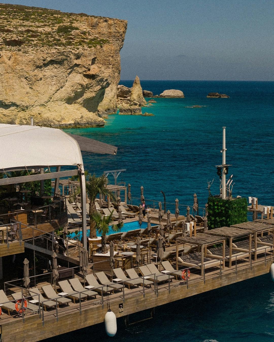 Day ticket to Noma Island floating beach club in Malta