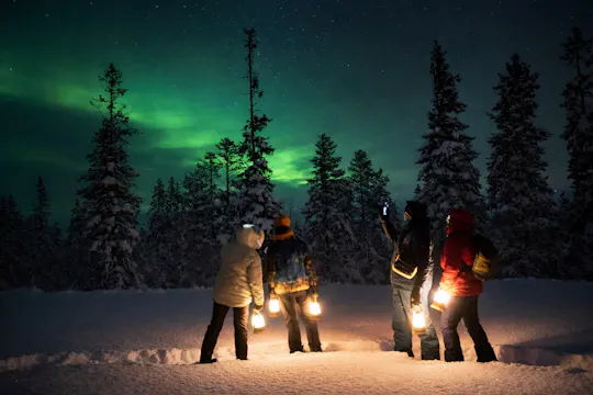 Northern lights tour in the dark from Sälen