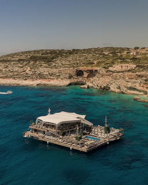Day ticket to Noma Island floating beach club in Malta