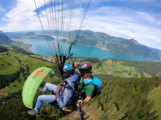 Paragliding thermal flight in Lucerne