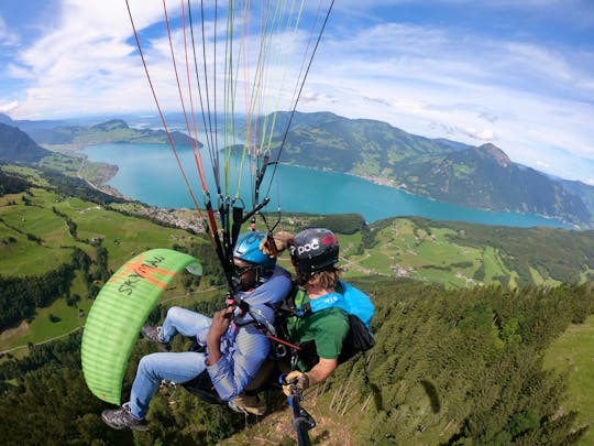 Thermikflug mit dem Gleitschirm in Luzern
