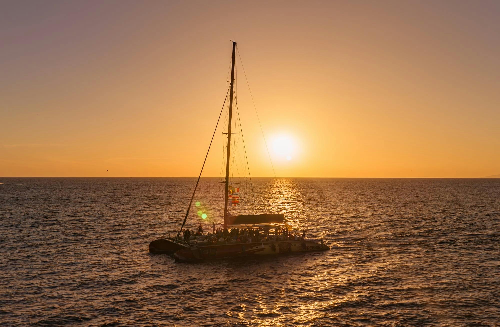 Tenerife solar eclipse sunset cruise