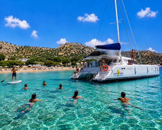 Catamaran cruise from Kolymbia harbour with drinks