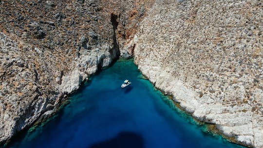Hidden-caves motor yacht cruise in Crete