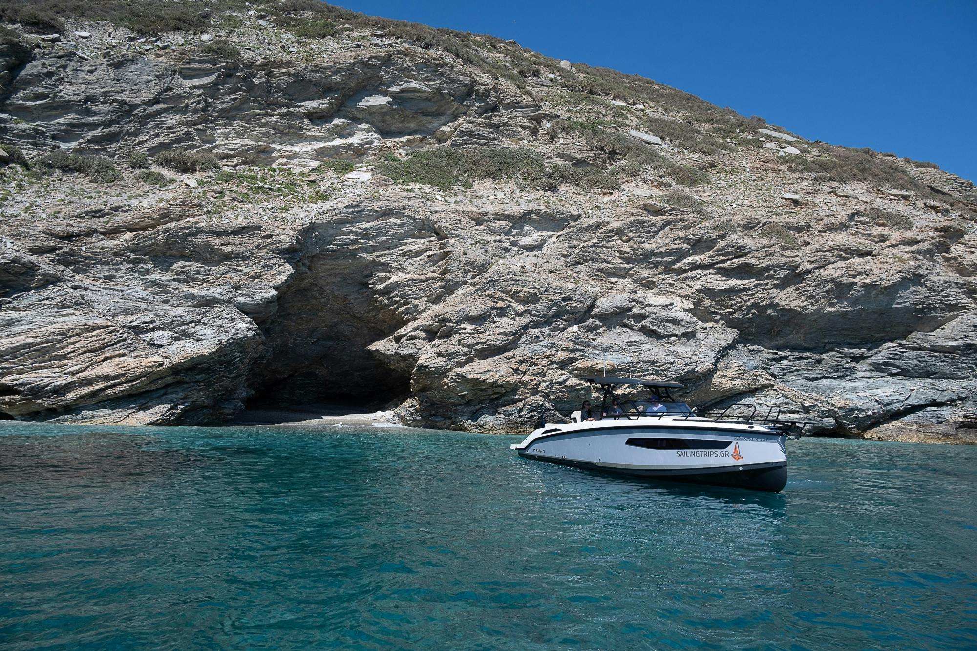 Hidden-caves motor yacht cruise in Crete