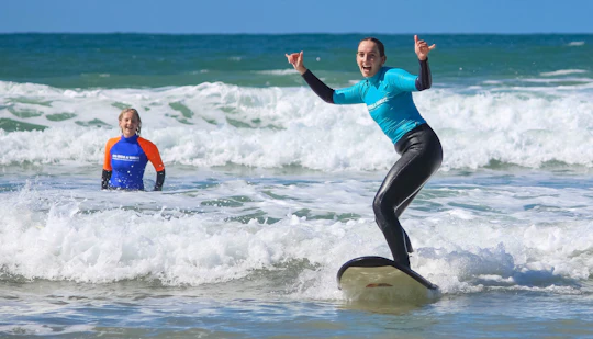 Surfing lesson for beginners at Torquay beach
