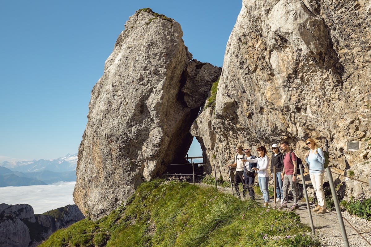 Begeleide dagtrip vanaf Luzern naar de Pilatus met wandeling en barbecue-ervaring