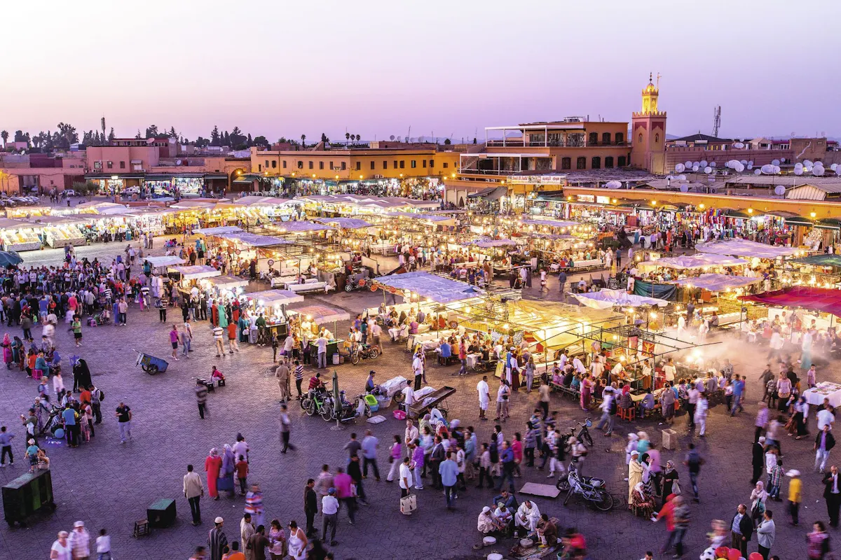 Private horse-drawn carriage tour of Marrakech by night