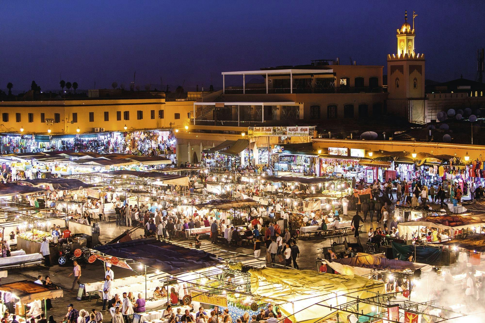 Private horse-drawn carriage tour of Marrakech by night