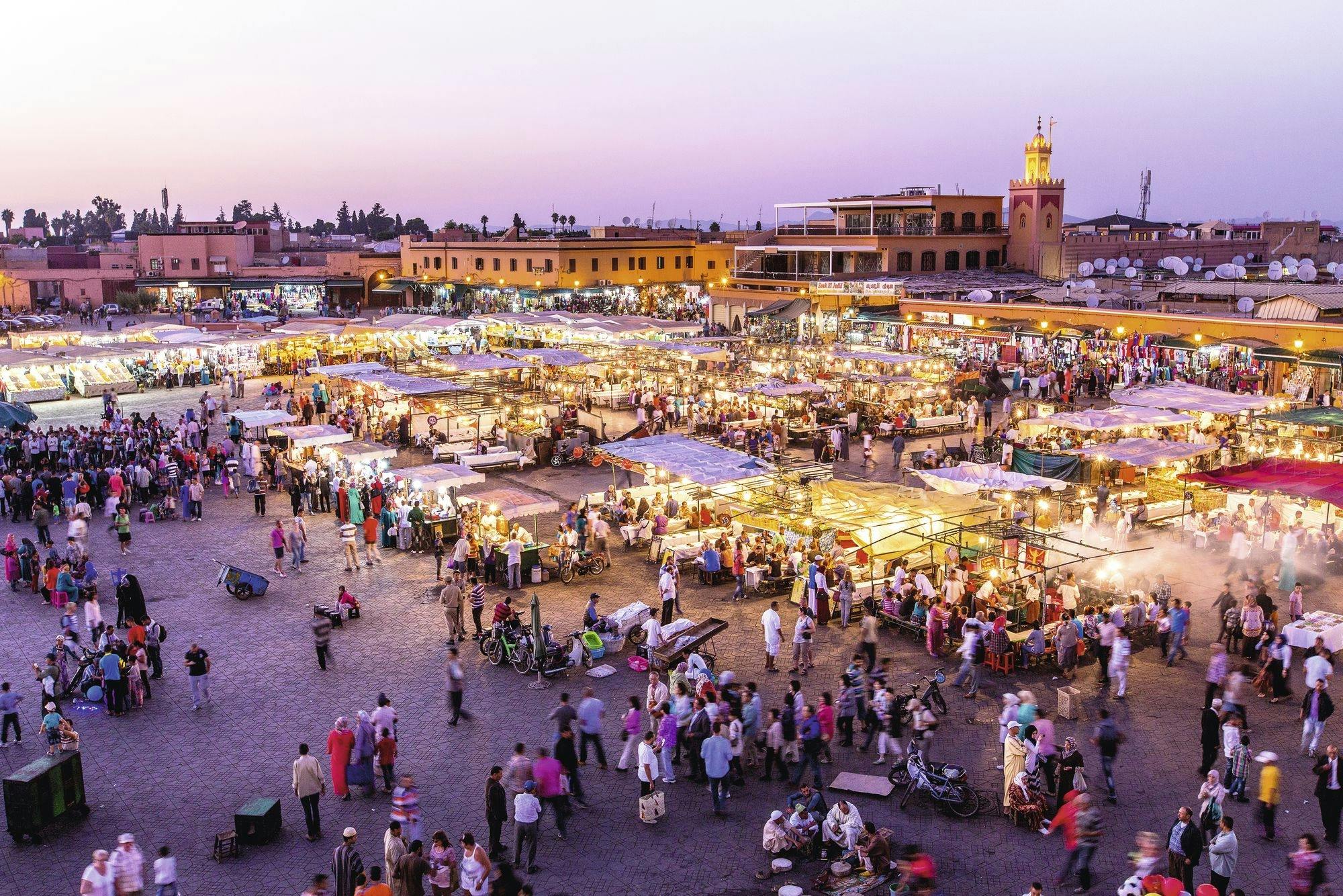 Private horse-drawn carriage tour of Marrakech by night