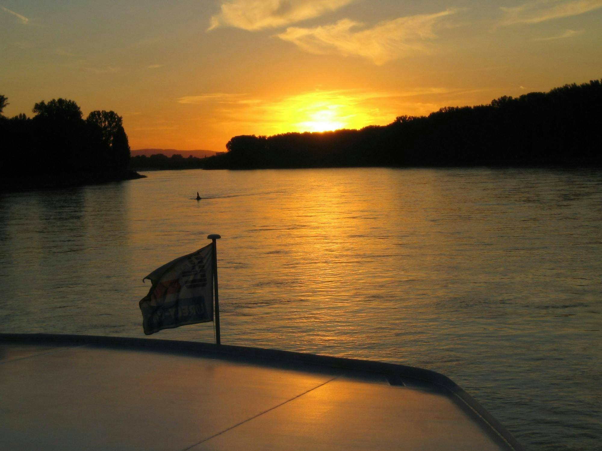 Abenddämmerungs-Bootsfahrt auf dem Rhein in der Loreley-Region