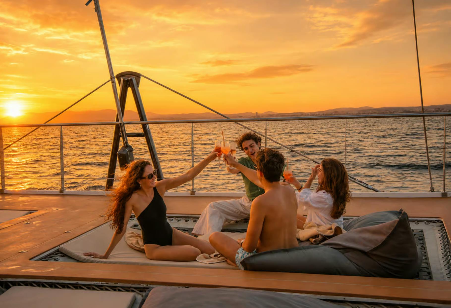 Palma Bay premium catamaran with dinner, swim and optional VIP area