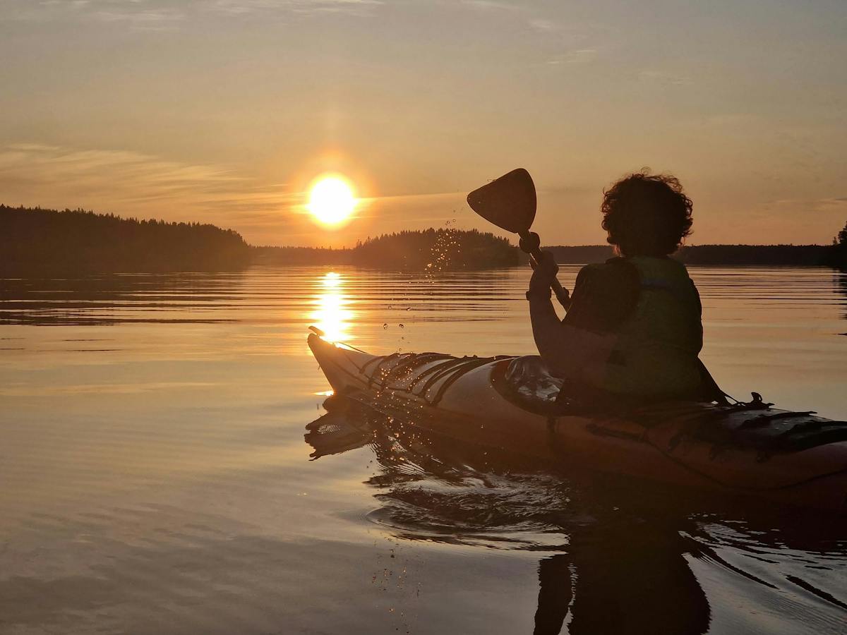 Begeleide kajaktocht door de archipel van Luleå