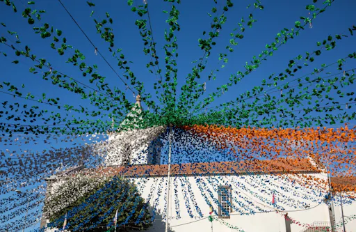 Wine festival in Madeira’s Camara de Lobos with grape harvesting