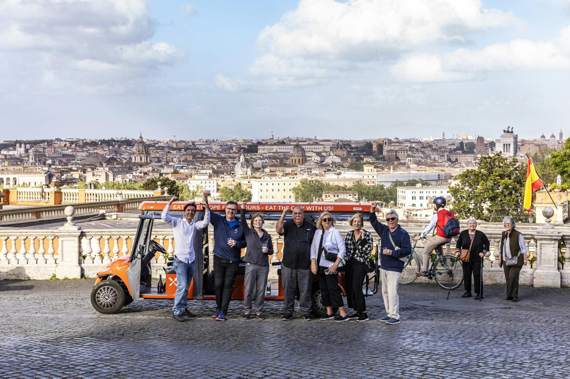 Rome VIP food tour on a private golf cart