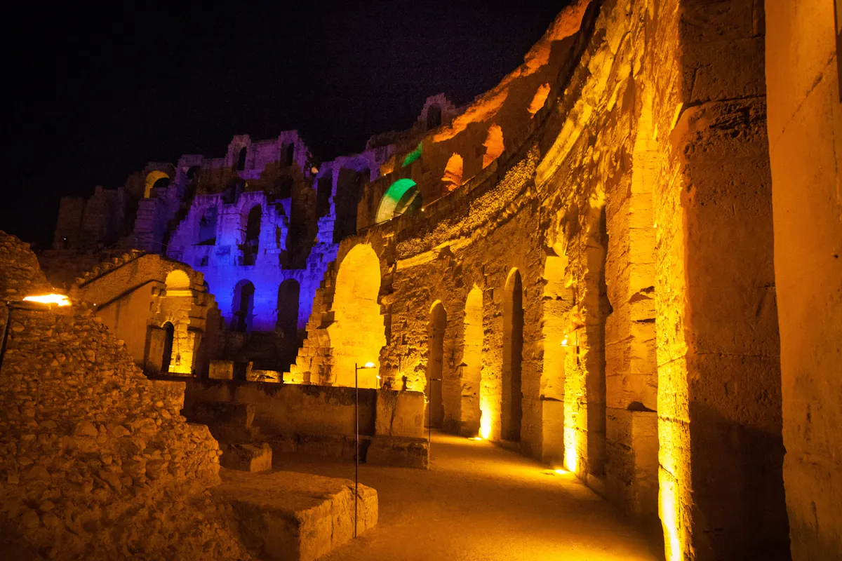 El Jem Colosseum tour with pirate boat cruise