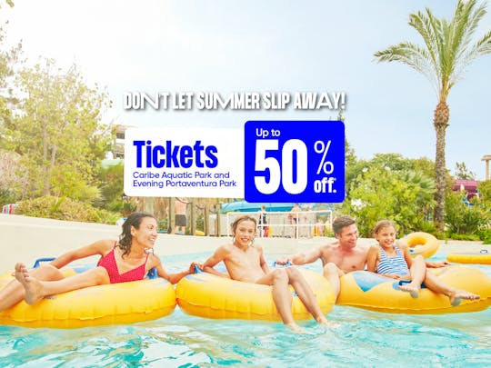 Caribe Aquatic Park overdag en PortAventura Park 's nachts 1-daagse combo