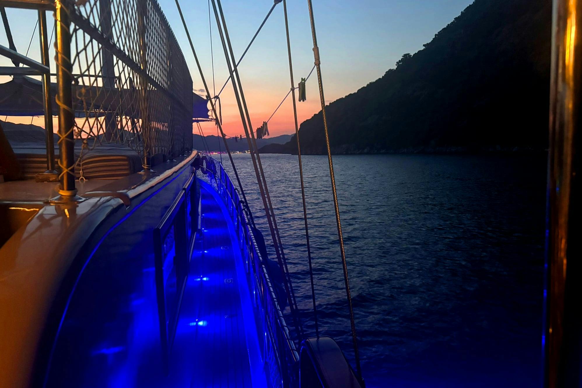 Adults-only sunset gulet cruise with dinner from Marmaris with optional transfers