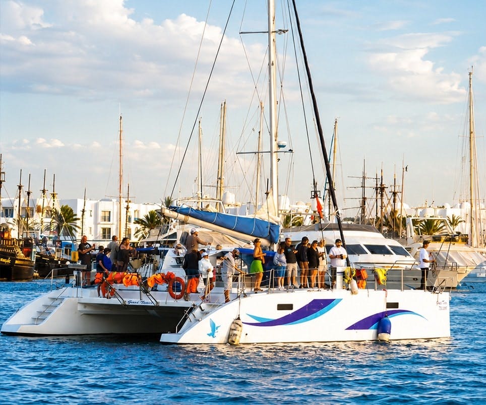 Tunisia catamaran cruise around Djerba Island