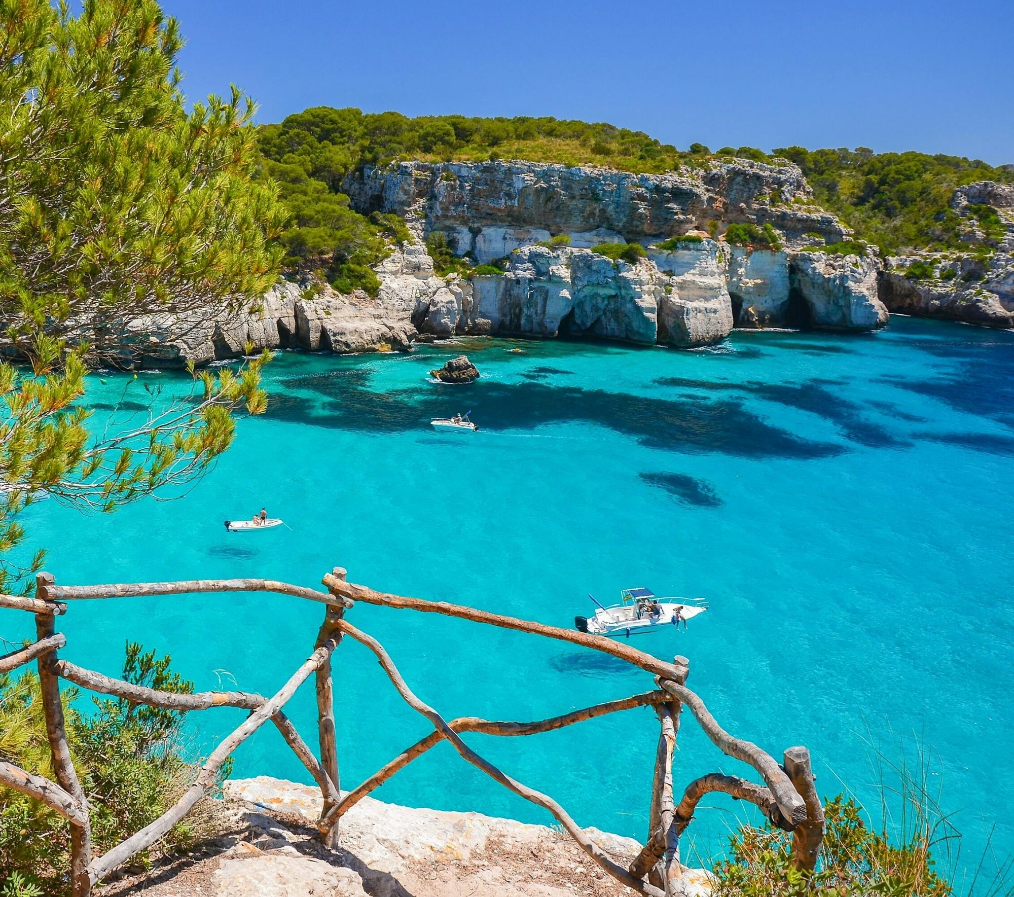 South-west Menorca cruise with paella lunch