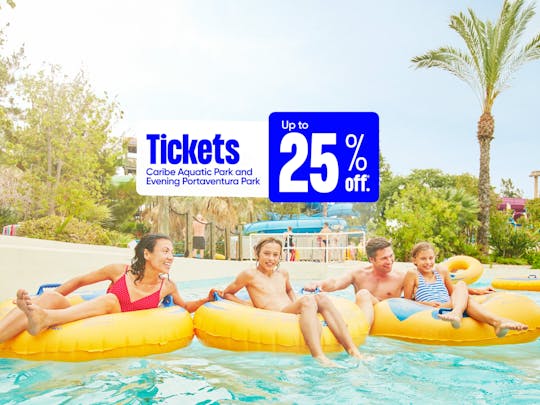Caribe Aquatic Park by day and PortAventura Park by night 1-day combo