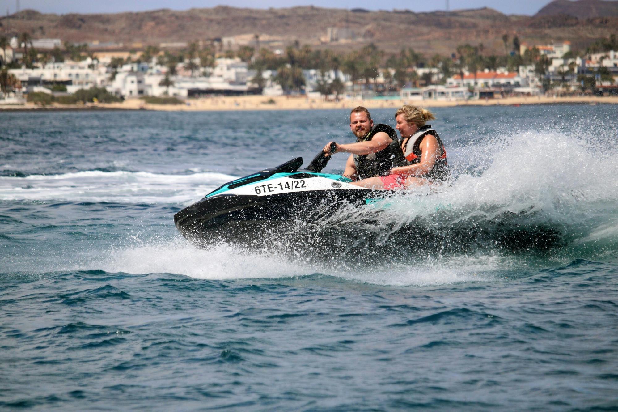 Small group guided jet-ski tour in Fuerteventura