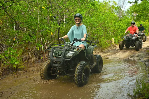 ATV jungle adventure and airboat ride to Isla Blanca Beach