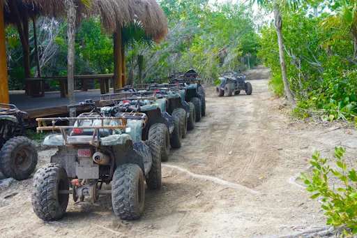 ATV jungle adventure and airboat ride to Isla Blanca Beach