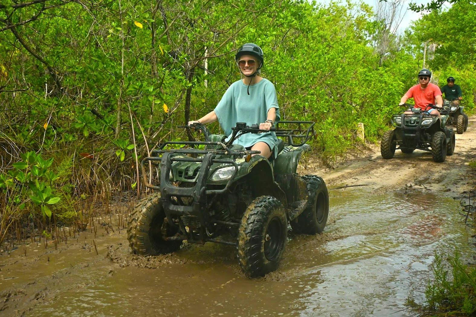 ATV jungle adventure and airboat ride to Isla Blanca Beach