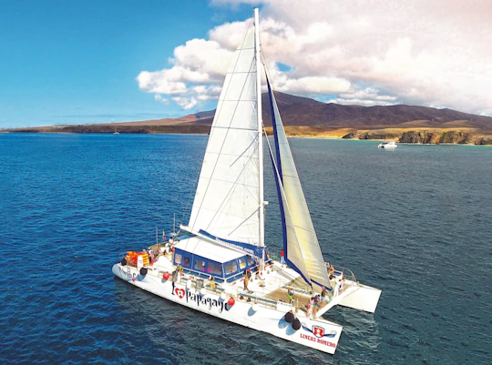 I love sunset Lanzarote catamaran cruise