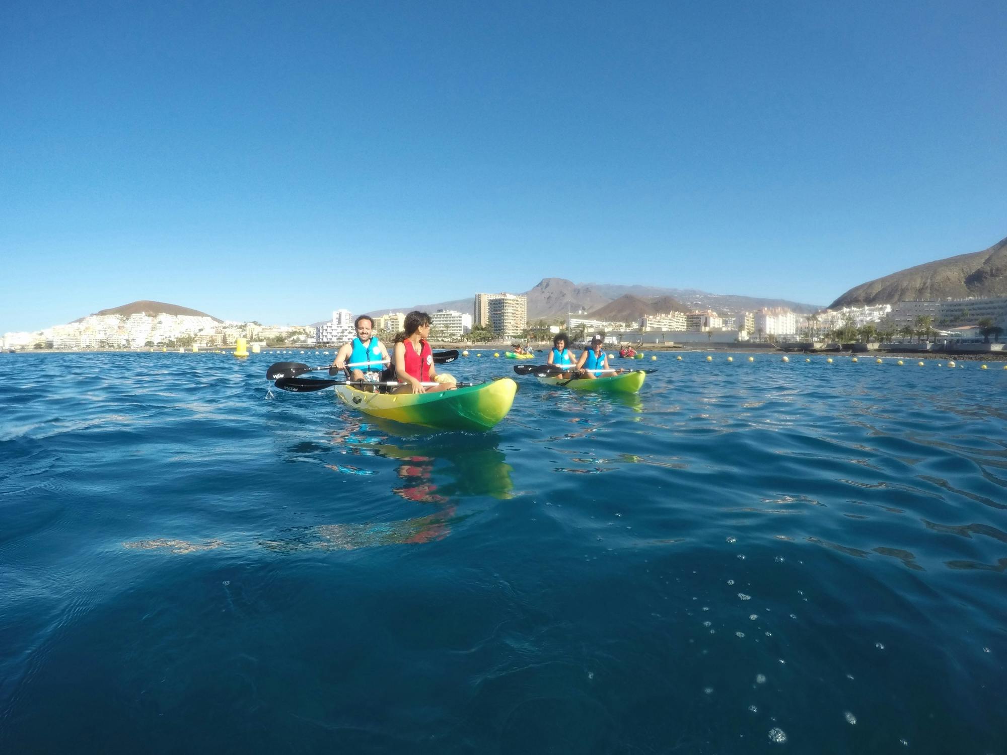 Tenerife kayak and snorkelling tour