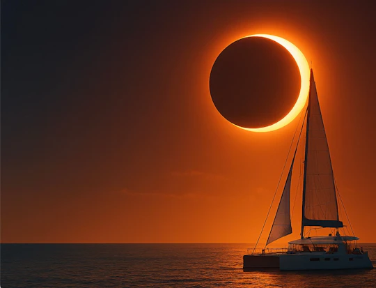 Solar eclipse sunset cruise