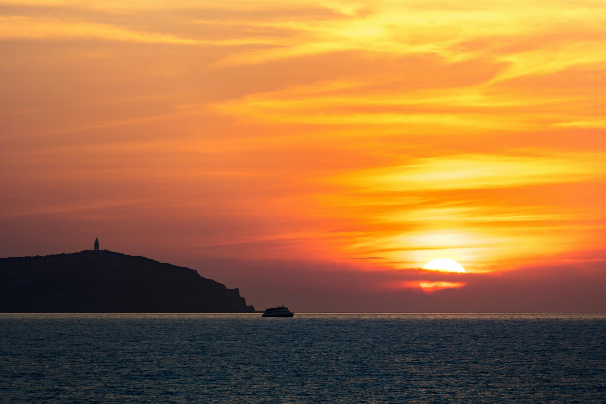 Ibiza solar eclipse sunset cruise