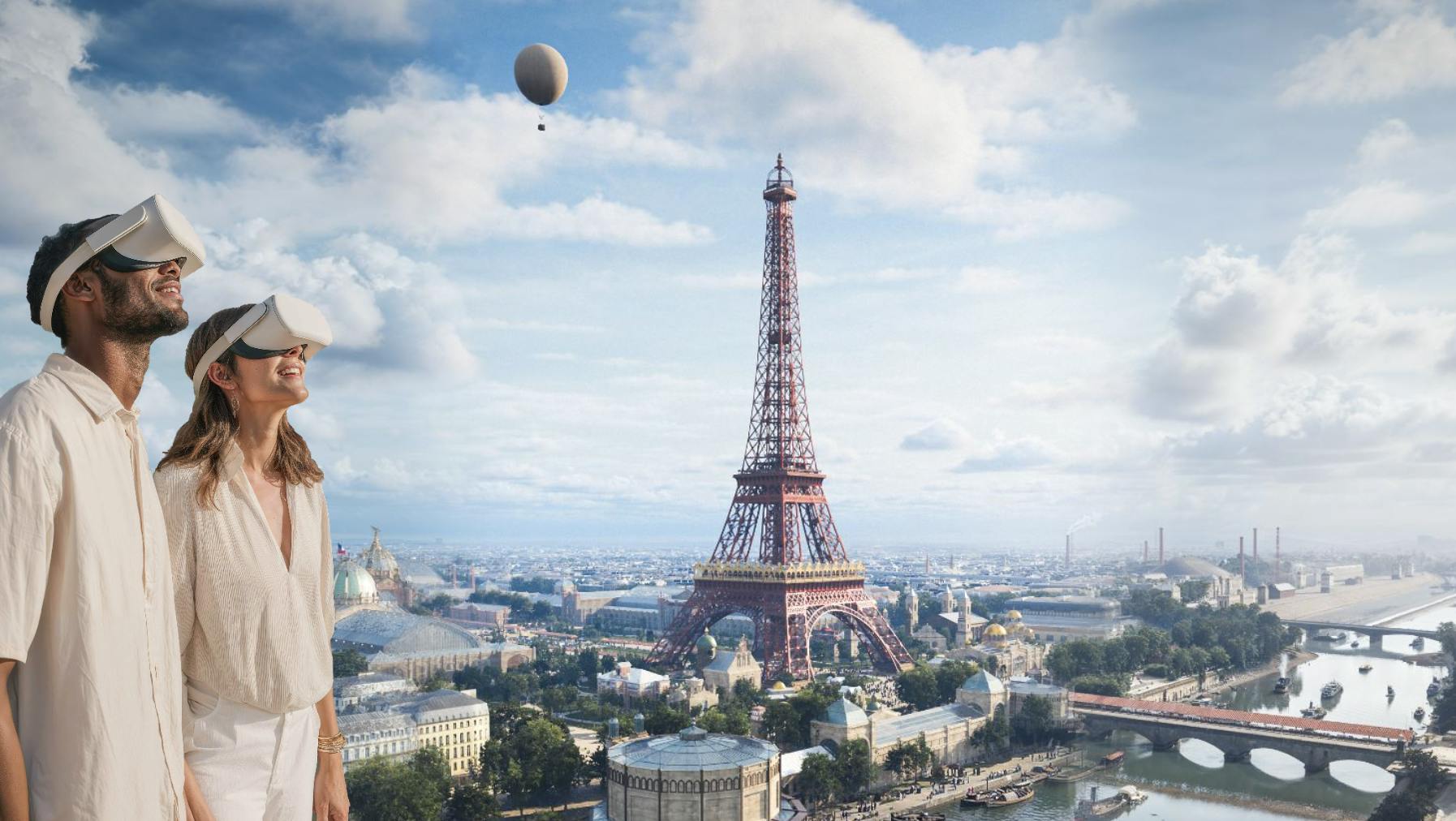 Eiffel Tower augmented reality outdoor tour at Champ-de-Mars