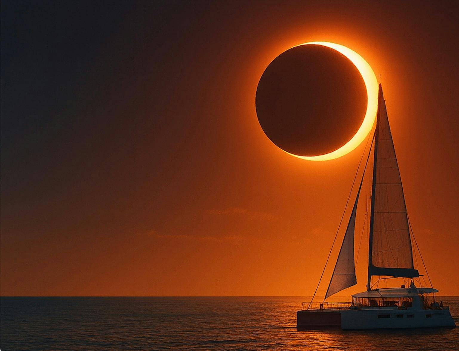 Tenerife solar eclipse sunset cruise