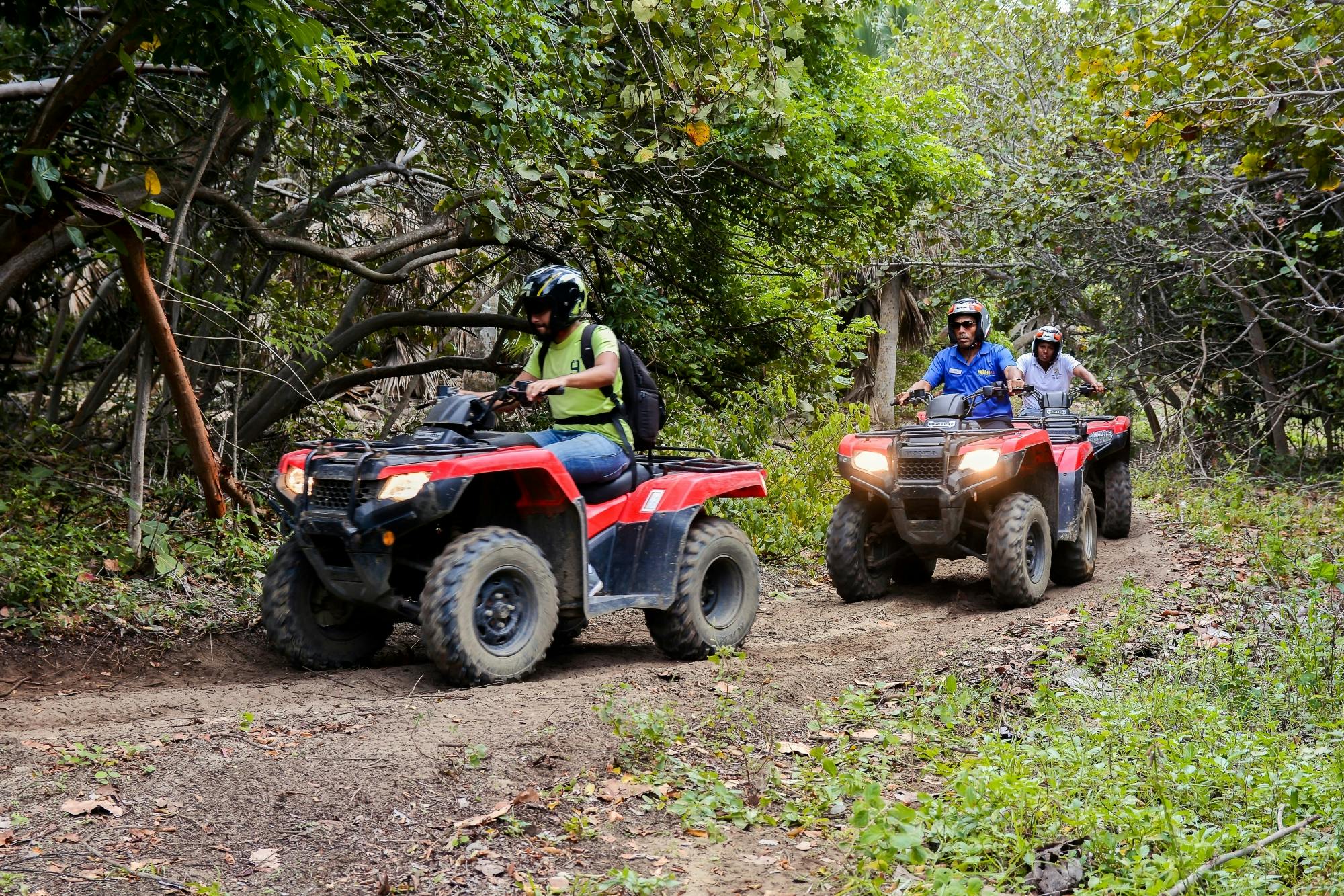 Damajagua Falls, ATV or buggy ride and ocean zipline with lunch