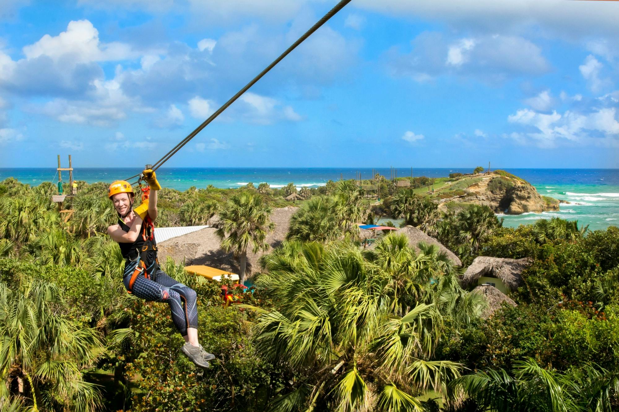 Damajagua Falls, ATV or buggy ride and ocean zipline with lunch