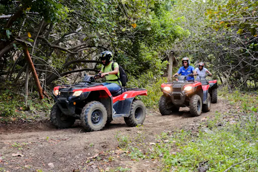 Damajagua Falls, ATV or buggy ride and ocean zipline with lunch