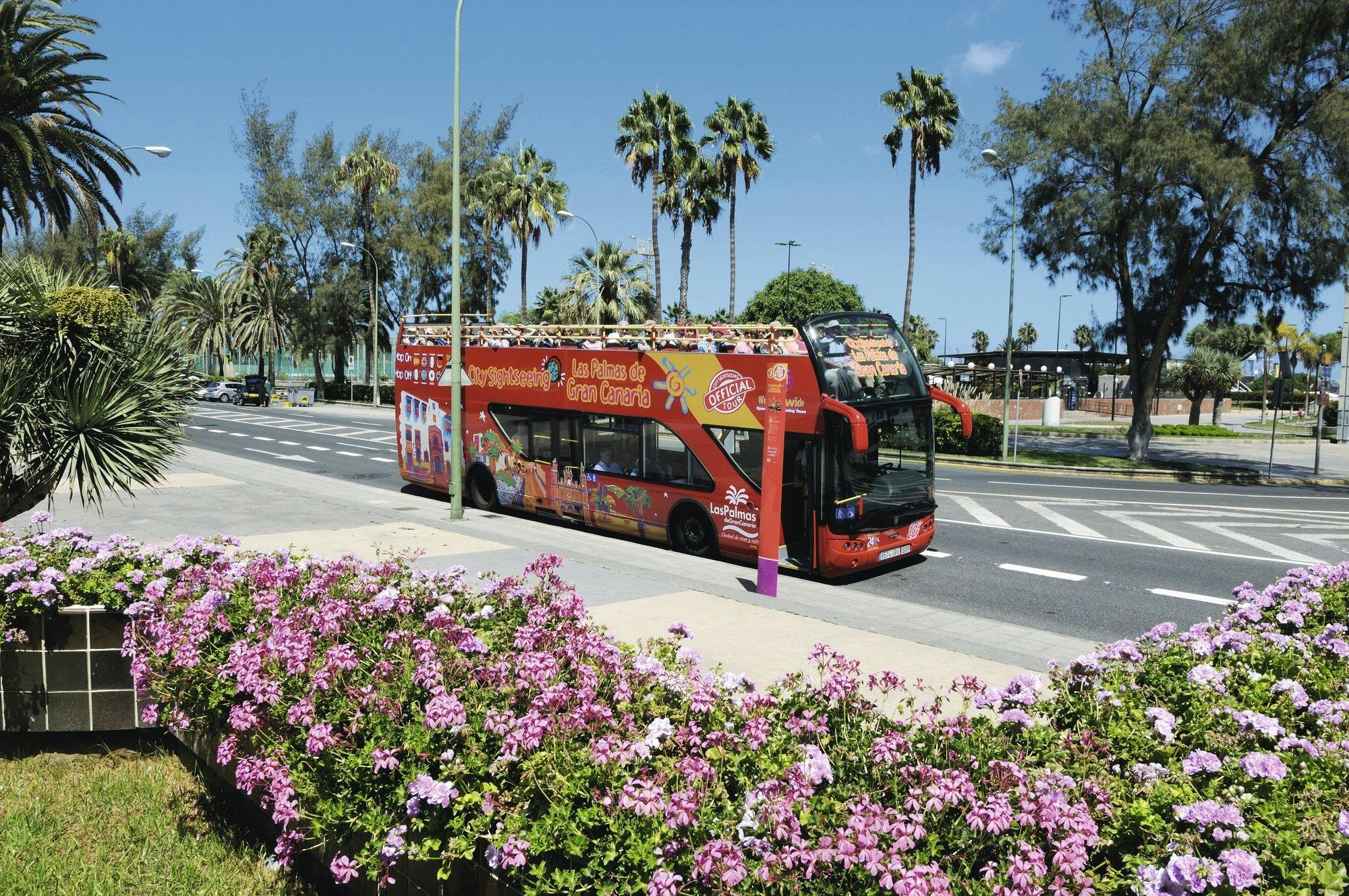 Hop-on-hop-off-bezienswaardighedenbus op Rhodos