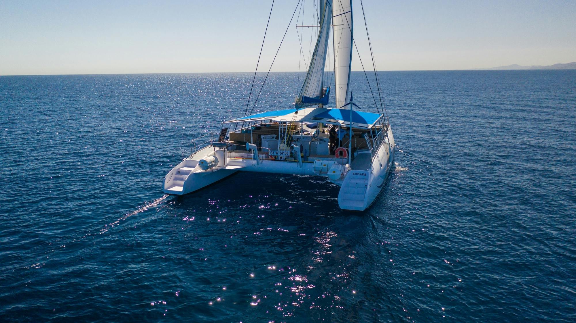 Adults-only evening catamaran cruise in Kos with drinks and snacks
