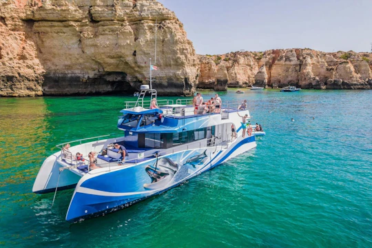 Vilamoura dolphins and Benagil caves catamaran cruise