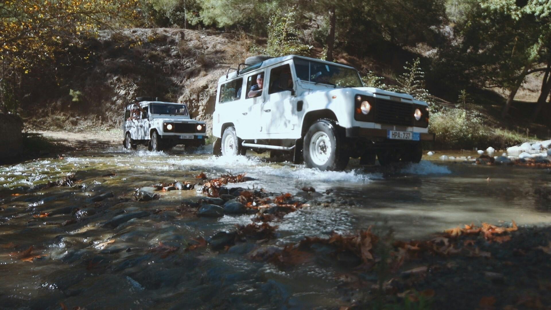 Blue Lagoon, gorge and beach tour by boat and 4x4 in Akamas with lunch
