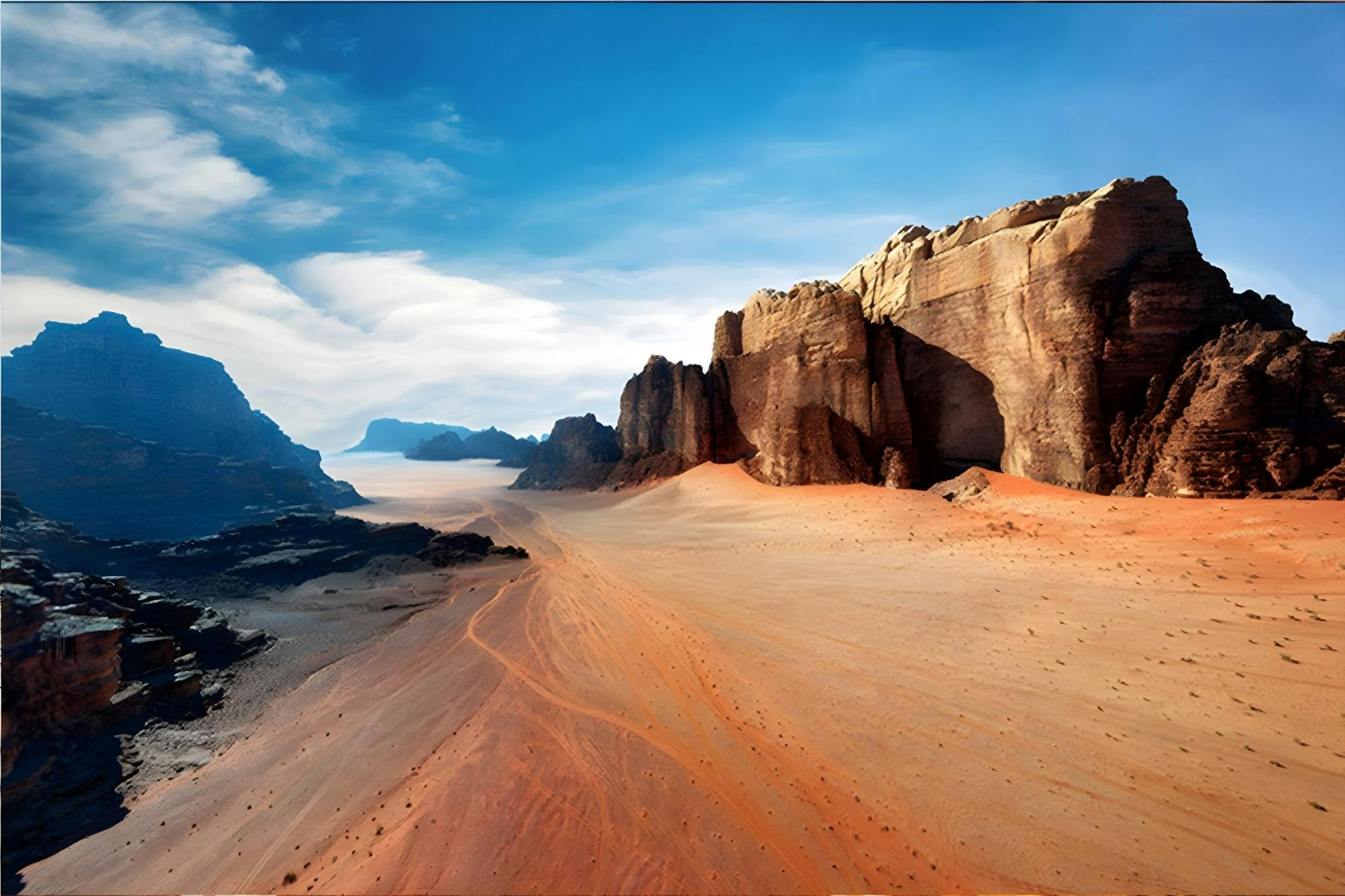 Excursión privada al valle desértico de Wadi Rum desde el Mar Muerto